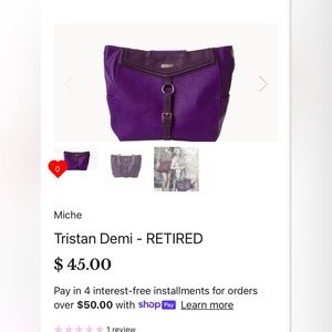 Miche Tristan Demi bag shell